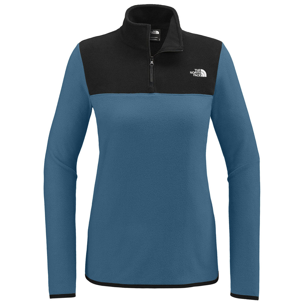 The North Face Women's Shady Blue/ TNF Black Glacier 1/4-Zip Fleece