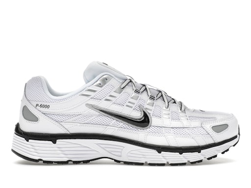 Nike P-6000 White Metallic Silver Black