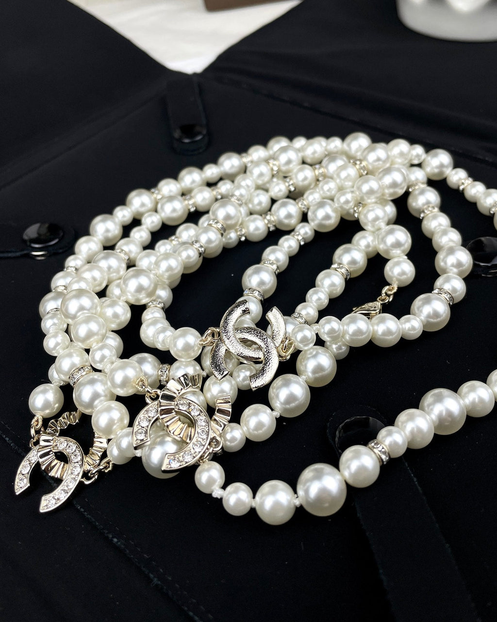 Chanel Pearls Long 18K Gold Necklace